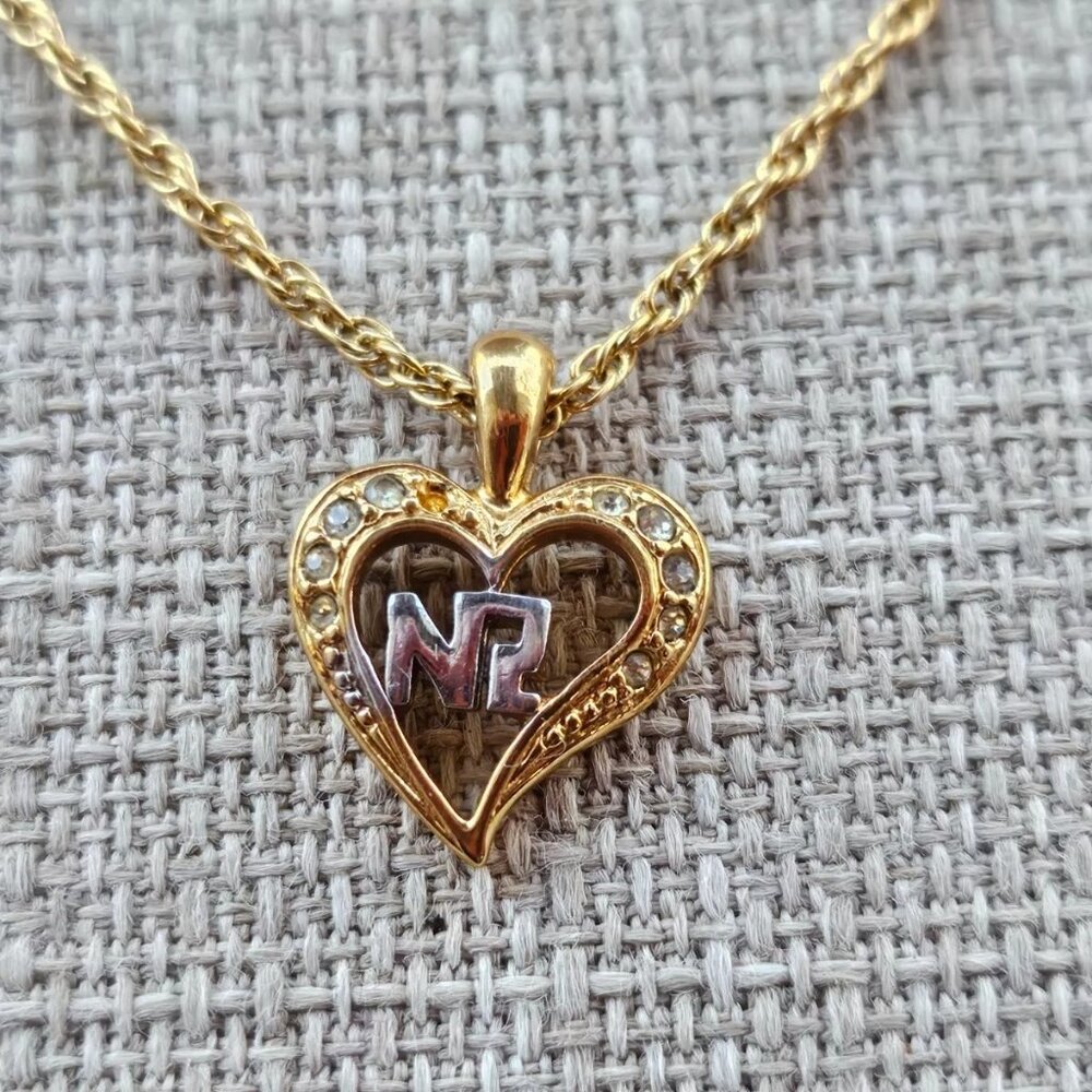 Nina Ricci Women Necklace Gold Tone Heart Shape Pendant Jewelry - Picture 7 of 11
